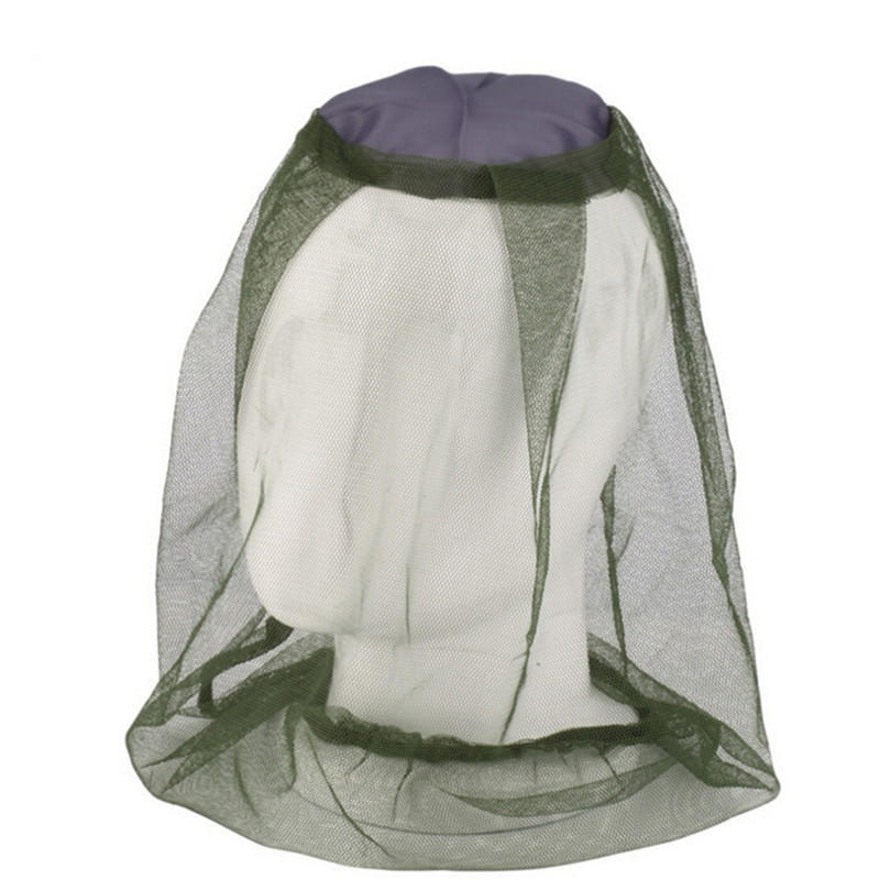 Insect Mosquito Net Mesh Face Fishing Hunting Outdoor Camping Hat Protector Cap