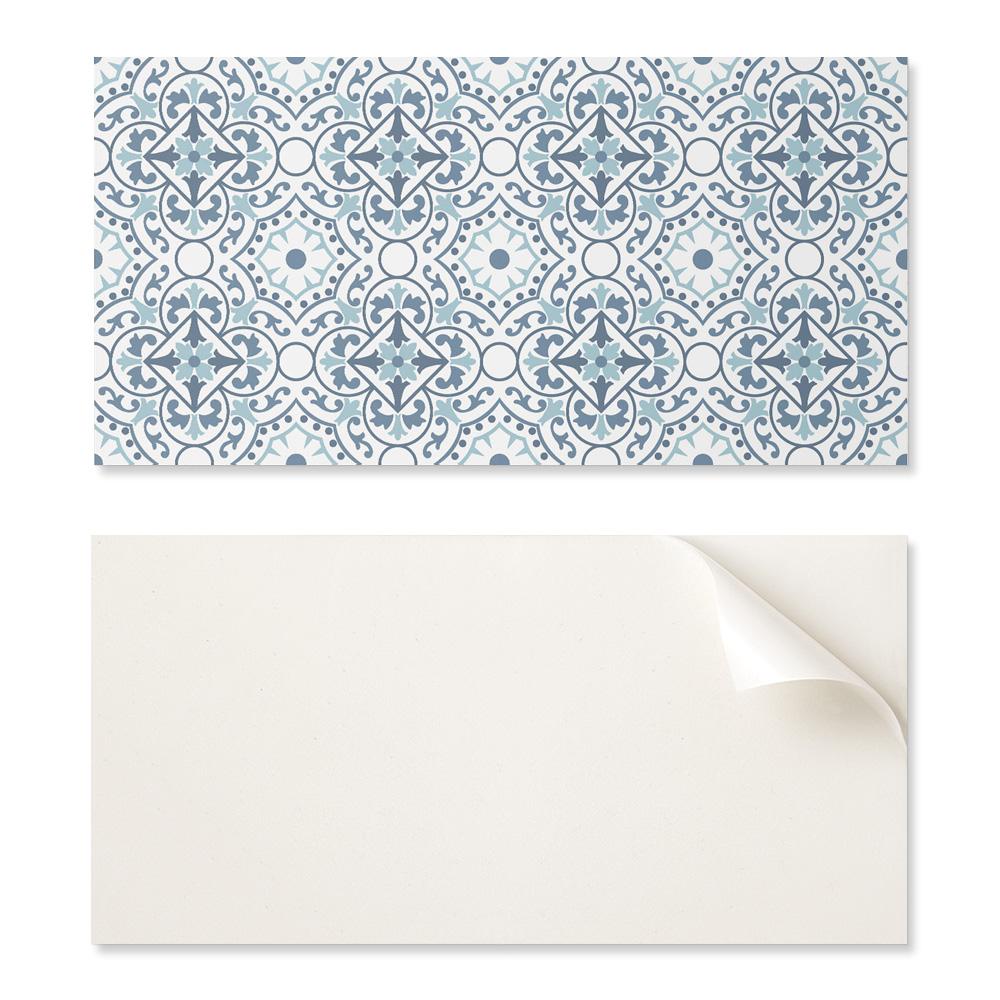 Panel Samoprzylepny Z Grafiką Do Jadalni Pcv 100X50 Cm Wzór Roślinny W Ornamentach
