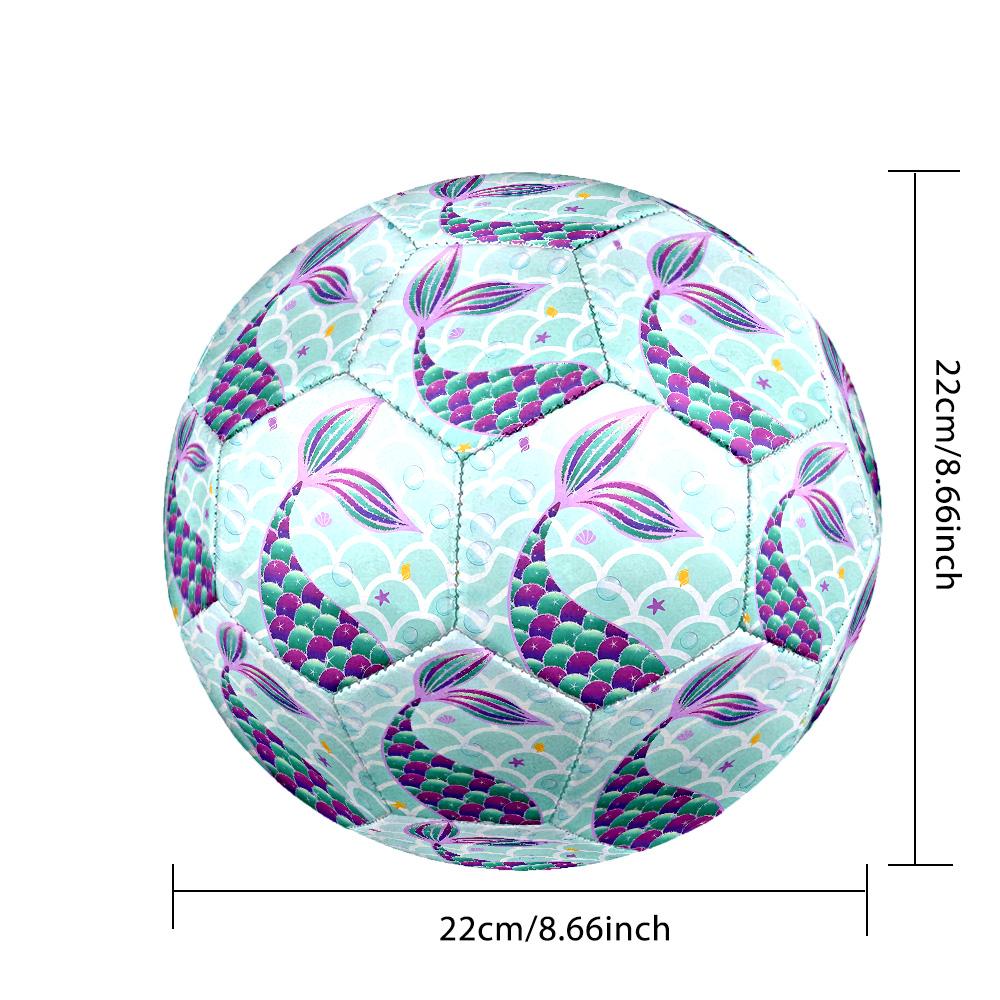 Mermaid Size 5 Soccer Ball Machine-Stitched Indoor Outdoor Universal Football Surprise Collection Gift