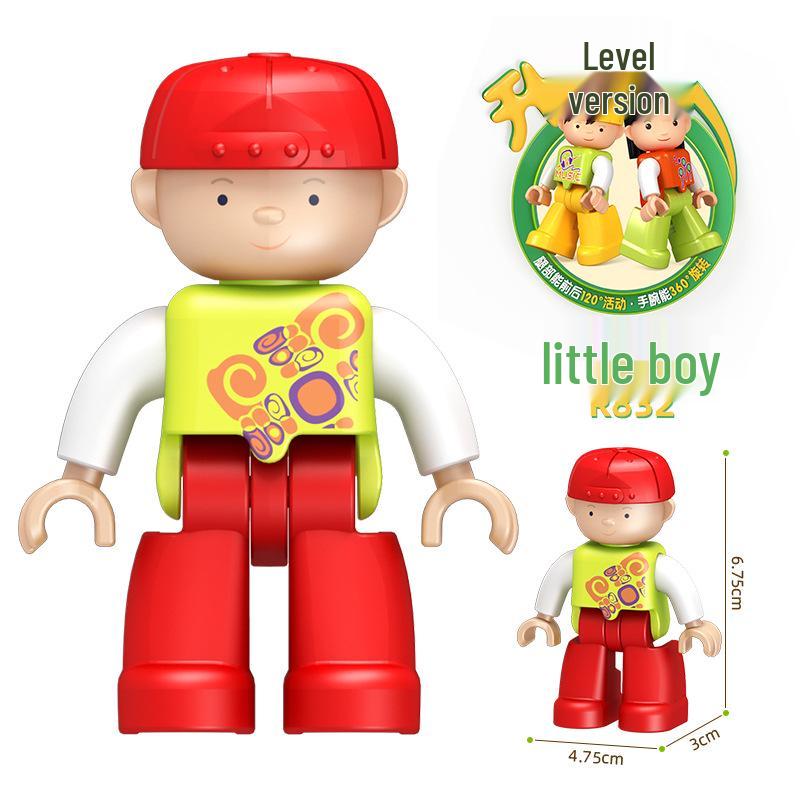 Compatible Large-Particle Building Block Minifigure Educational Toys for Early Childhood