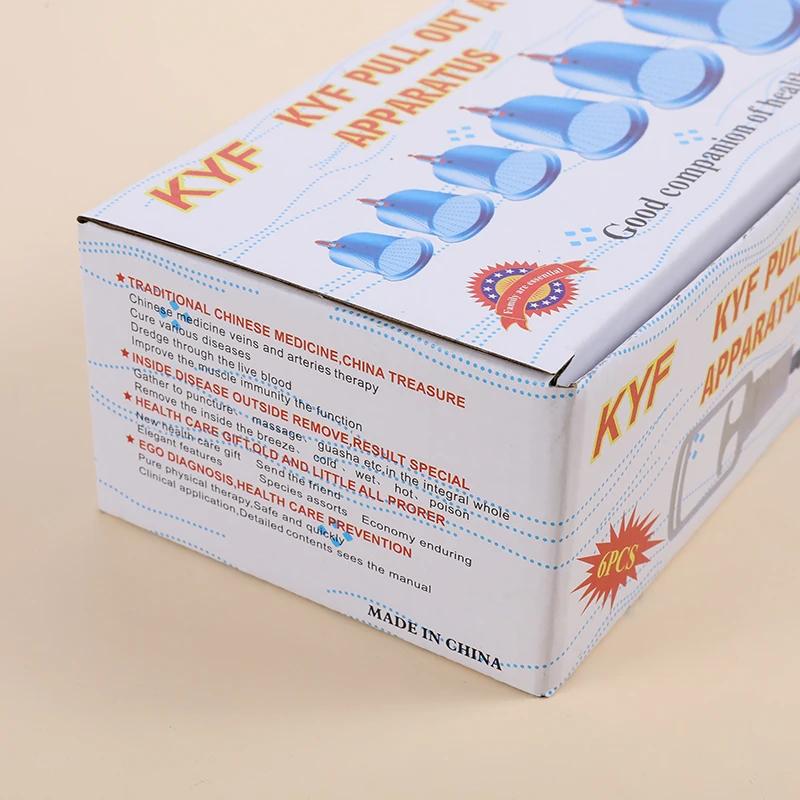 Бытовой баночный терапевтический набор, вакуумный насос на присоске, ABS, толстые, 6 банок, баночные массажные чашки, акупунктурный массажер, уход за здоровьем