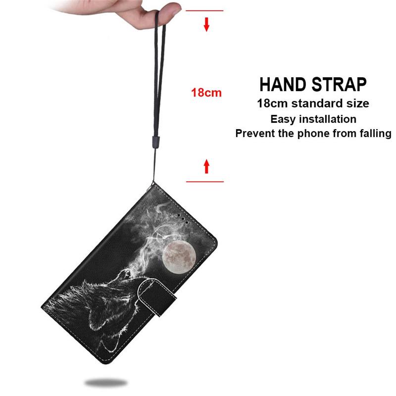 Лев, волк, красочные облака с рисунком из искусственной кожи + кошелек из ТПУ, противоударный чехол для телефона для IPhone Samsung Huawei Honor Xiaomi Redmi LG Nokia Sony