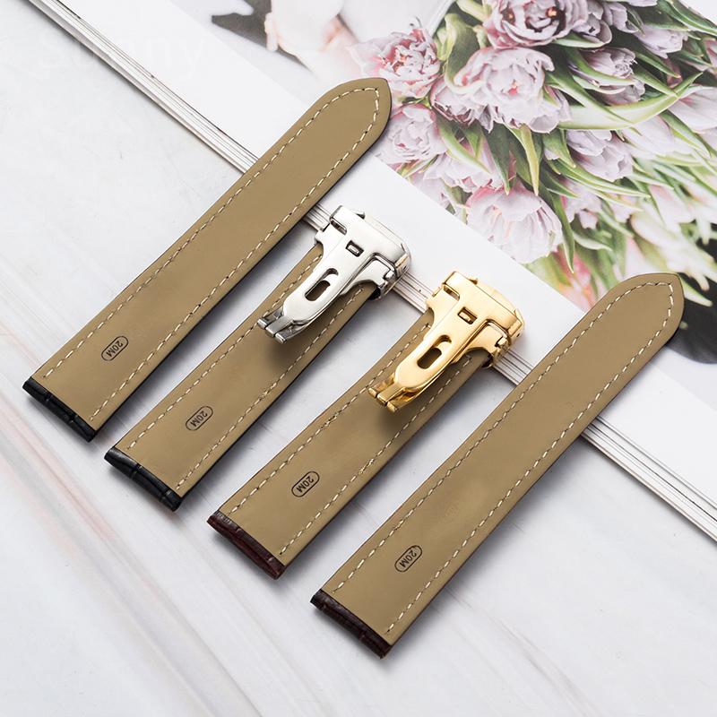 Для Cartier Blue Balloon New Must Женский Кожаный Ремешок для Часов 20 мм с Узором Бамбукового Узла Tank London Solo из Воловьей Кожи