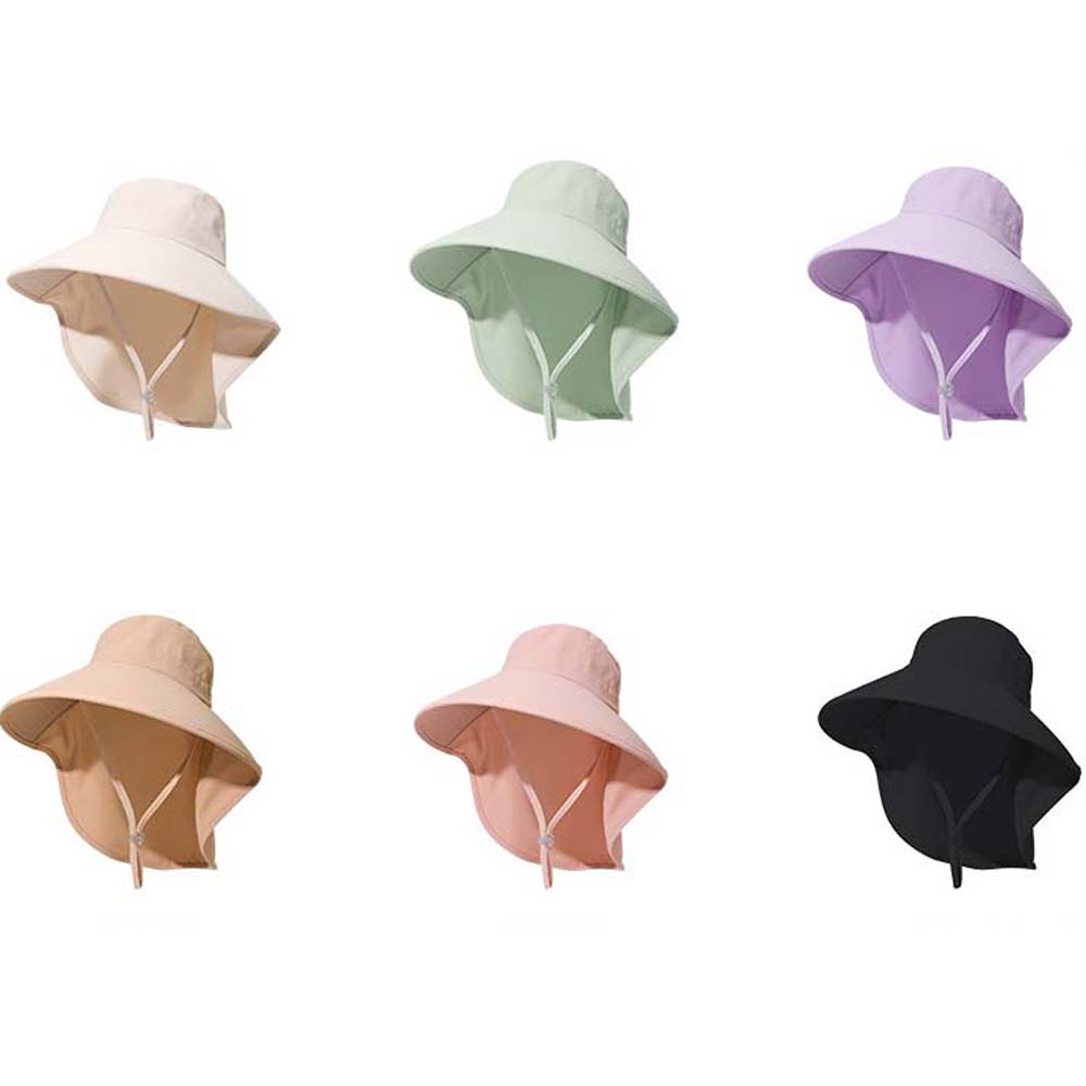 Hiking Hats Wide Brim Bucket Hat Long Wide Brim Hat with Neck Cover Panama Fishing Cap Travel