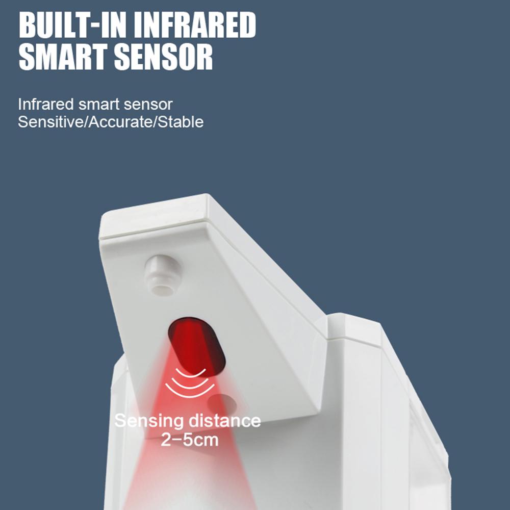 500ml Spray Type Soap Dispenser Automatic Soap Dispenser Two-level Adjustment IPX4 Waterproof Dispensers with Infrared Sensor Battery Operated