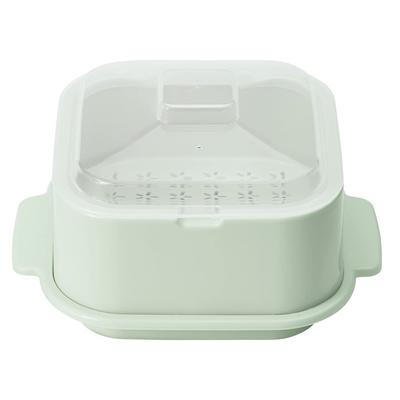 Recopo Cooking Широкий x Глубокий x Сделано для микроволновой печи и посудомоечной машины Антибактериальный Термостойкий Легкий & Пароварка, Зеленый, 18.3см 15.3см 10.6см Высокий, Япония, Безопасный,