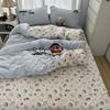 Cartoon Girl Cute Light Blue Towel Embroidered Crayon Xiaoxin, Apartment, Quilt Cover Sheet 1.8