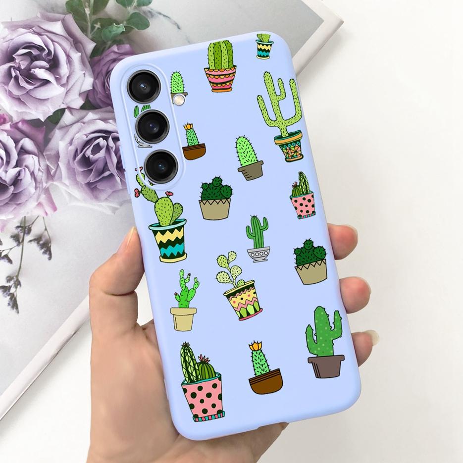 Чехол для Samsung Galaxy A55 Красивый мультяшный дизайн Девочки Подсолнух Мягкий ТПУ Чехол для телефона Для Samsung A15 A25 A35 A55 5G Fundas Coque