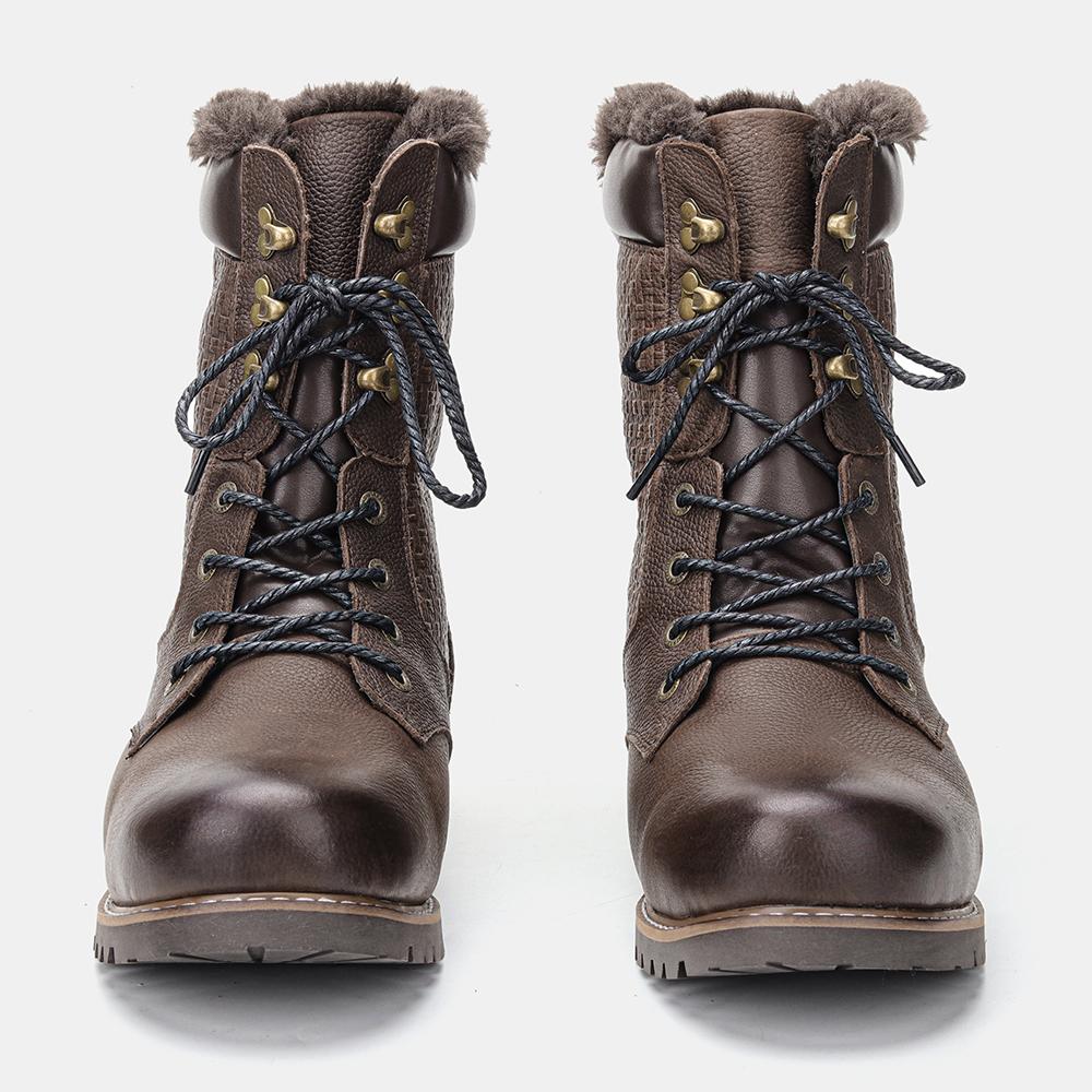 Мужские зимние ботинки из натуральной кожи, теплые мужские зимние ботинки ручной работы, зимние ботинки из натуральной кожи для мужчин