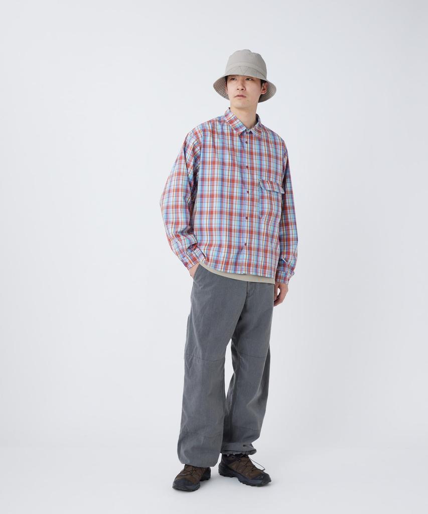 Snow Peak Fade Check Breezy Shirt Long Size M SH-26SU002 - Tops, Shirt, Sleeve, Men's/Women's, RED,