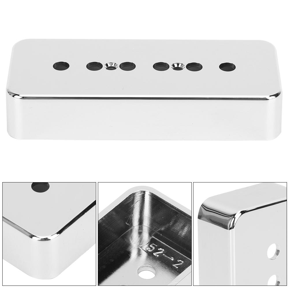 2Pcs Pickup Cover High Quality Silver Chrome Plating ABS Musical Instrument Accessories