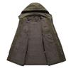Medium and Long Washed Cotton-padded Men's Hooded Thickened Plus Size Casual Cotton-padded Men's Jacket