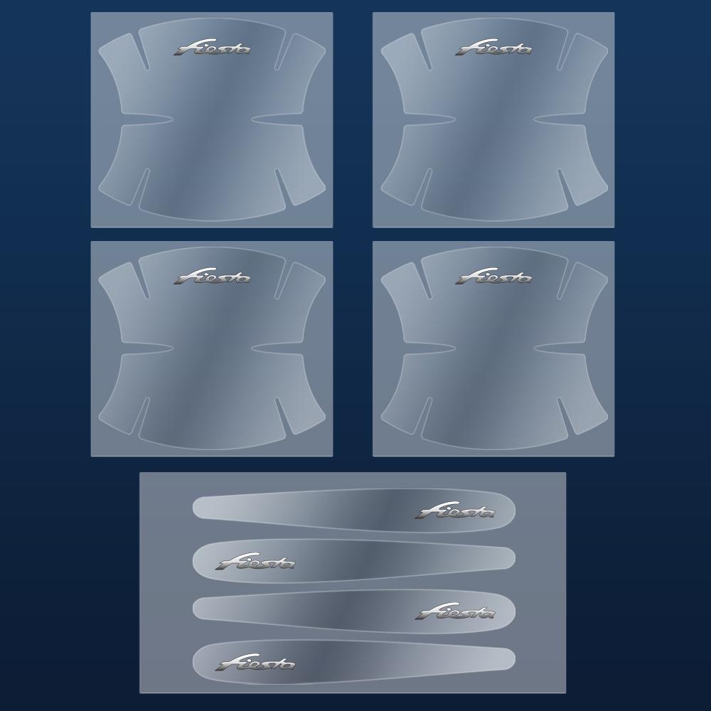 AKG1 8pcs Transparent Car Door Handle Bowl Anti-Scratch Protector Film Sticker For Ford Focus Mustang Fiesta Kuga Ranger MK2 MK3 MK4