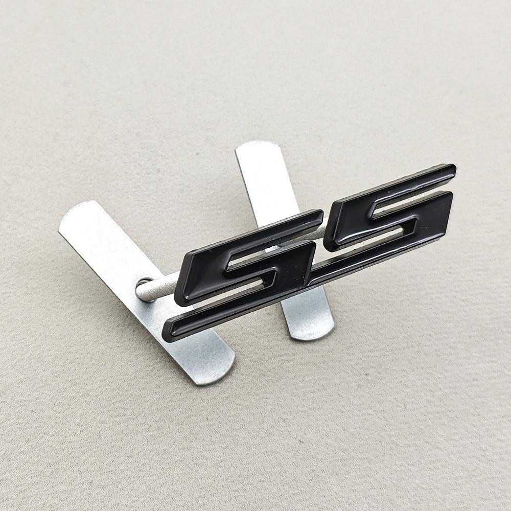 AABKB1 New Car Styling Badge 3D Metal SS Logo Front Grill Emblem Fender Trunk Sticker Decal Accessories For Chevrolet Camaro Silverado