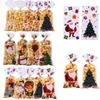50Pcs Self-Adhesive Xmas Packaging Bags Merry Christmas Cookie Gift Bags  Party Supplies