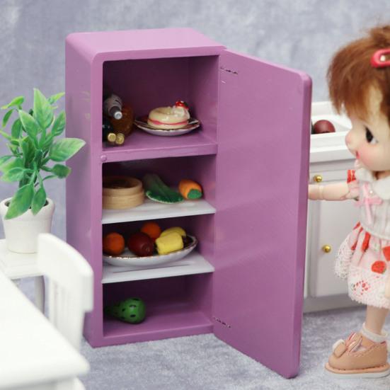 Красивые изысканные аксессуары 1/12 масштаб кукольный домик холодильник модель игрушка для игры мини