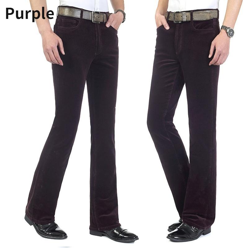 Мужские вельветовые расклешенные брюки, винтажные брюки в стиле ретро, ​​повседневные хиппи