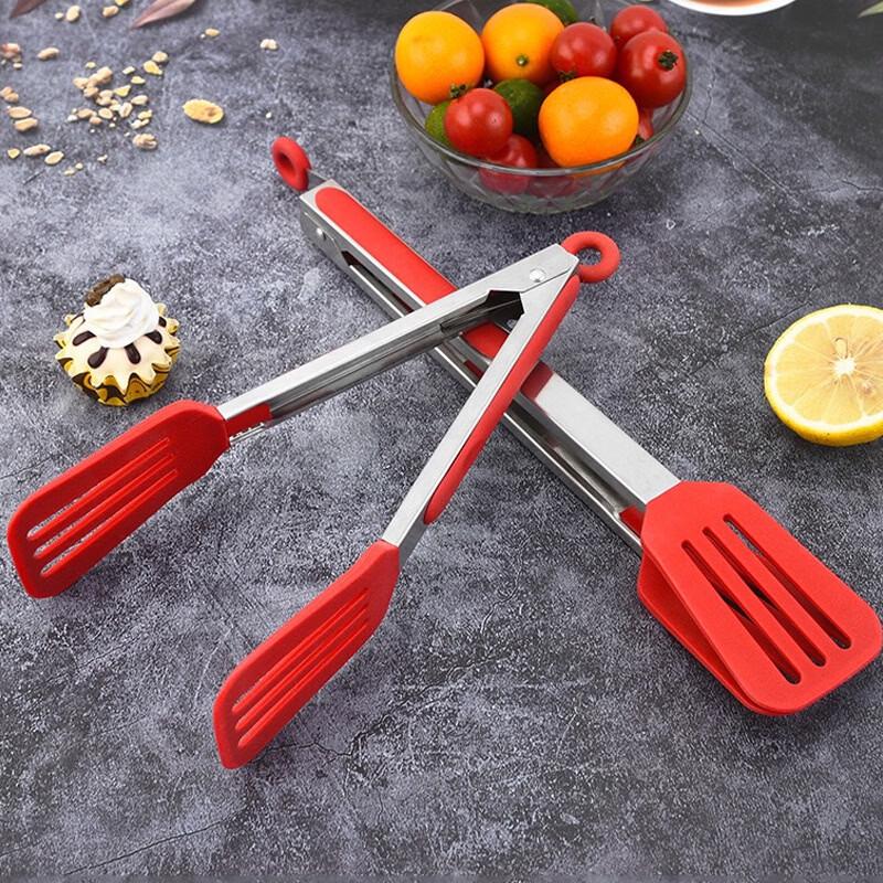 Stainless Steel Silicone Spatula Tongs