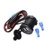 Двойная USB-розетка для зарядного устройства 12 В 1 А и 2,1 А для мобильного GPS-зарядного устройства автомобиля лодки морского фургона скрытого монтажа (С проводом)
