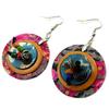 Les Trésors De Lily [P3396] - Designer Earrings 'Capucines' Pink Turquoise Multicolor