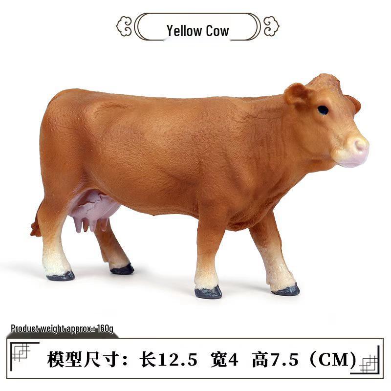 Cognitive Animal Model Toy: Dairy Cow, Buffalo, Yellow Cattle, Rhinoceros, Simmental Bull