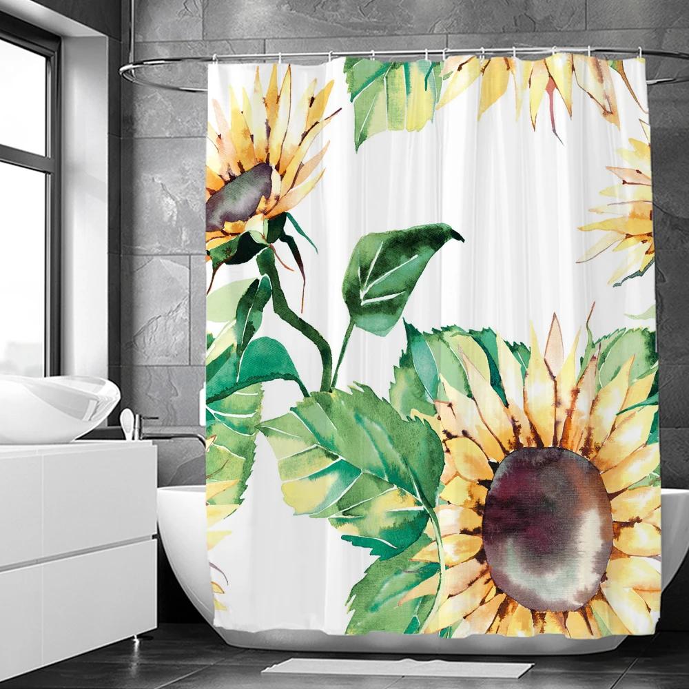 Flowers Butterfly Shower Curtain Fantasy Art Rose Floral Girls Waterproof Fabric Bathroom Curtain Room Decor Curtains With Hooks