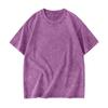 Adult T-shirt Casual Loose Solid Color Round Neck Pullover Short Sleeve T-shirt Top