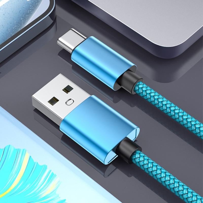 Плетеные кабели для зарядки телефона USB C Быстрая зарядка 3A Power Delivery 100 Вт 480 Мбит/с Передача данных для нескольких устройств