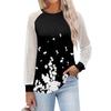 Women's  Long Sleeve  T Shirts Round Neck Lace Tops  Casual Blouses Trendy  Fashion Top