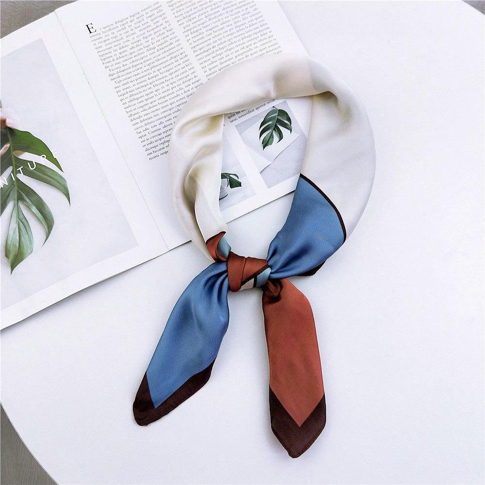 Модный декоративный шарф, повязка для волос, резинка для волос 70, маленький квадратный шарф, шелковый шарф, женский весенне-осенний универсальный маленький шарф, профессиональный шарф