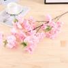 3PCS Artificial Long Stem Flower Cherry Blossom Branches 100cm Fake Silk Bouquet Faux Cherry Blossom Flowers Arrangements for Party Home Wedding Decor