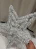 Festive Iron Star Tree Lights with Glitter & Colorful Feather Strips - Christmas & New Year Decoration.