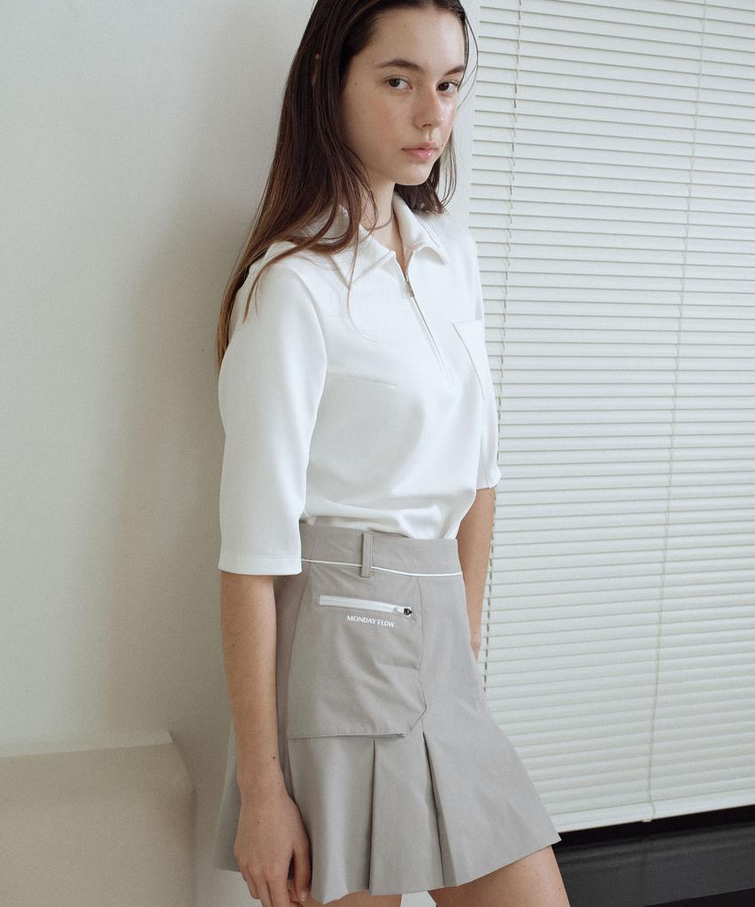 Monday Flow Light Comfy Skirt_Light Gray