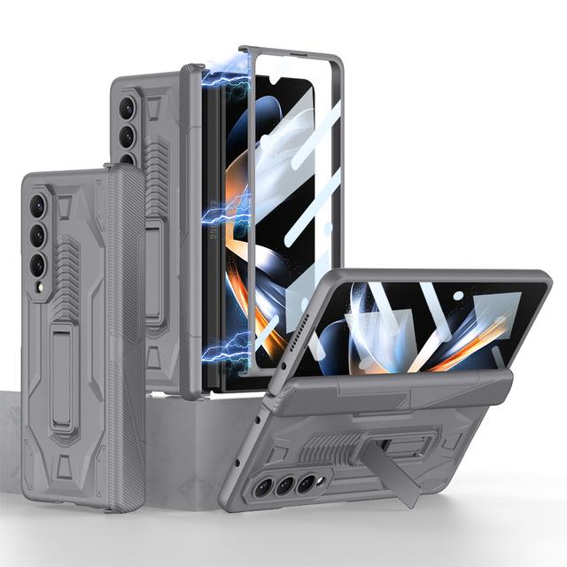 Противоударный бронированный чехол для Samsung Galaxy Z Fold 4 5g Slide Pen Slot Case Магнитный шарнирный кронштейн-подставка для Samsung Z Fold 4 Case