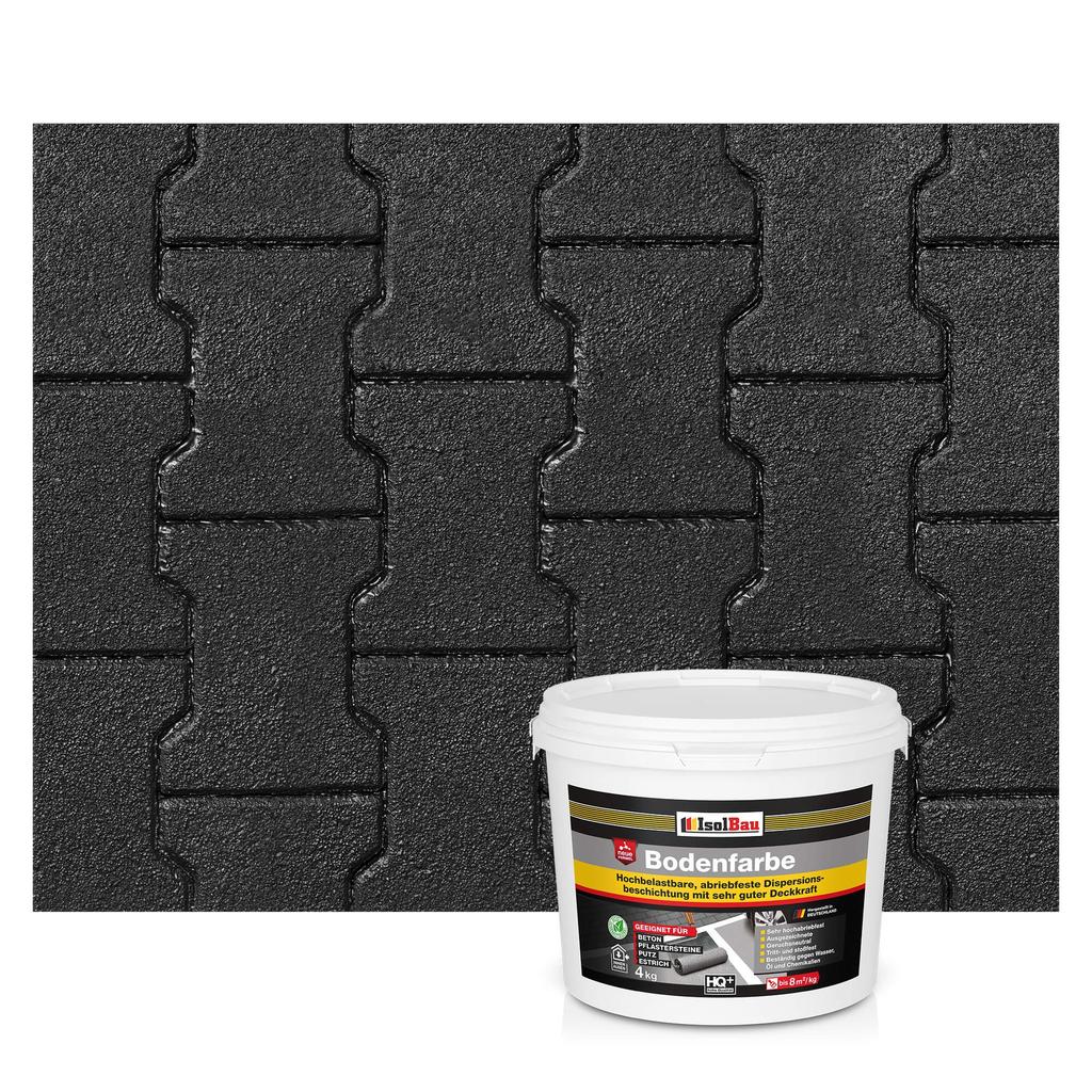 IsolBau Road Paint for Concrete Bodenfarbe 4 Black