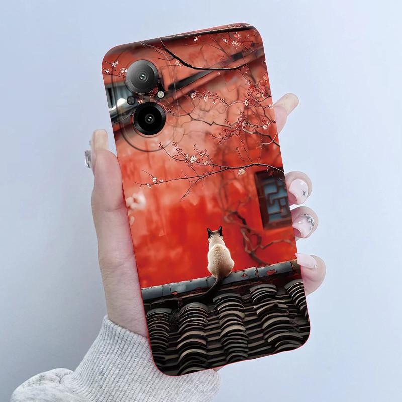For Realme C67 4G RMX3890 Phone Case Butterfly Flower Girl New Design Soft Silicone TPU Back Housing for Oppo RealmeC67 Covers