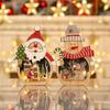 LED Santa Claus Wooden Ornament – Christmas Decoration & Gift
