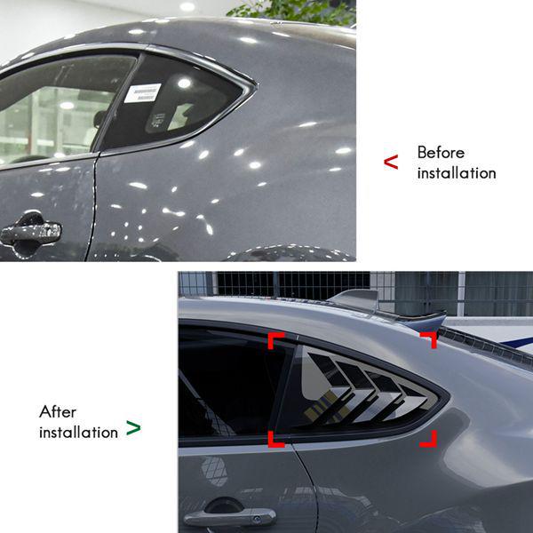 Пара жалюзи на задние треугольные окна для Toyota GR86 и Subaru BRZ 2022+
