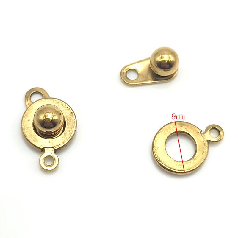 18K Жемчужное Ожерелье и Браслет Соединитель-Застежка из Нержавеющей Стали Вращающаяся для Кожаного Шнура DIY Украшений.