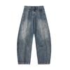 New Autumn and Winter Scimitar Pants for Men Loose Wide-leg American Jeans Dad Pants