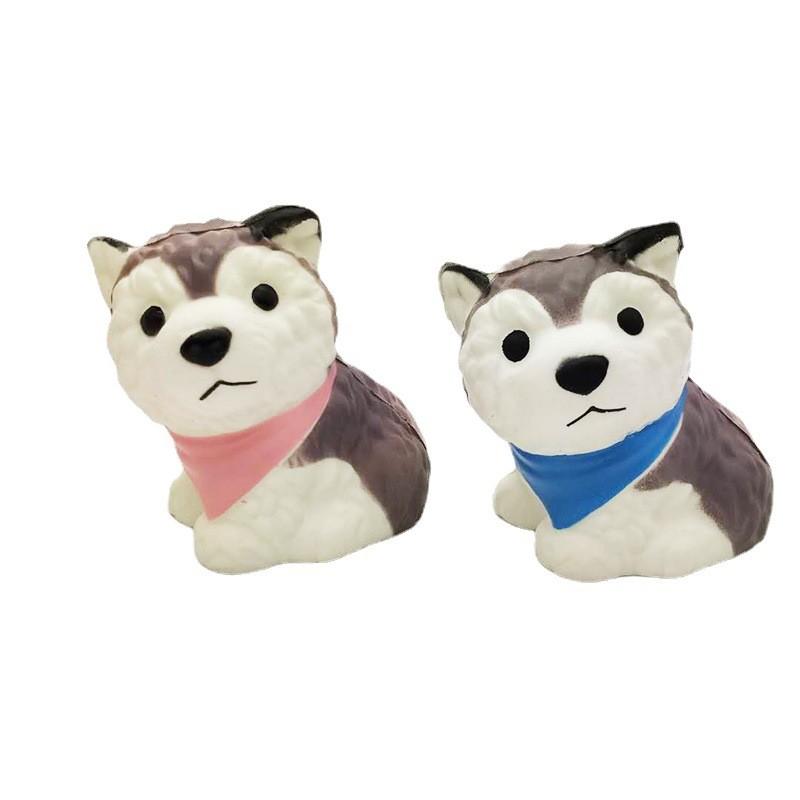 Cartoon Husky Squishy Pendant With Pu Foam For Decompression And Office Decor