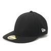 New Era LP59FIFTY Solid Size 7 LP5950 BASIC BLK Size 25J Cap, Black/White, 5/8, SWHI,