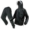 Gloves Rainwear Top and Bottom Set Brelis Ultra Lightweight Breathable Waterproof Rain Suit Raincoat [Fuji Industry] 377-10 (3L, Black)