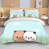 New Bubu Dudu Cartoon Cute Bear Kawaii Christmas Gift King Twin Double Boys Bedding Set Microfiber or Polyester Duvet Cover Set