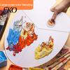 Acrylic Paint Palette Oval with Thumb Hole, Portable Artist Painting Supplies Mixing Tray for Oil Watercolor Color