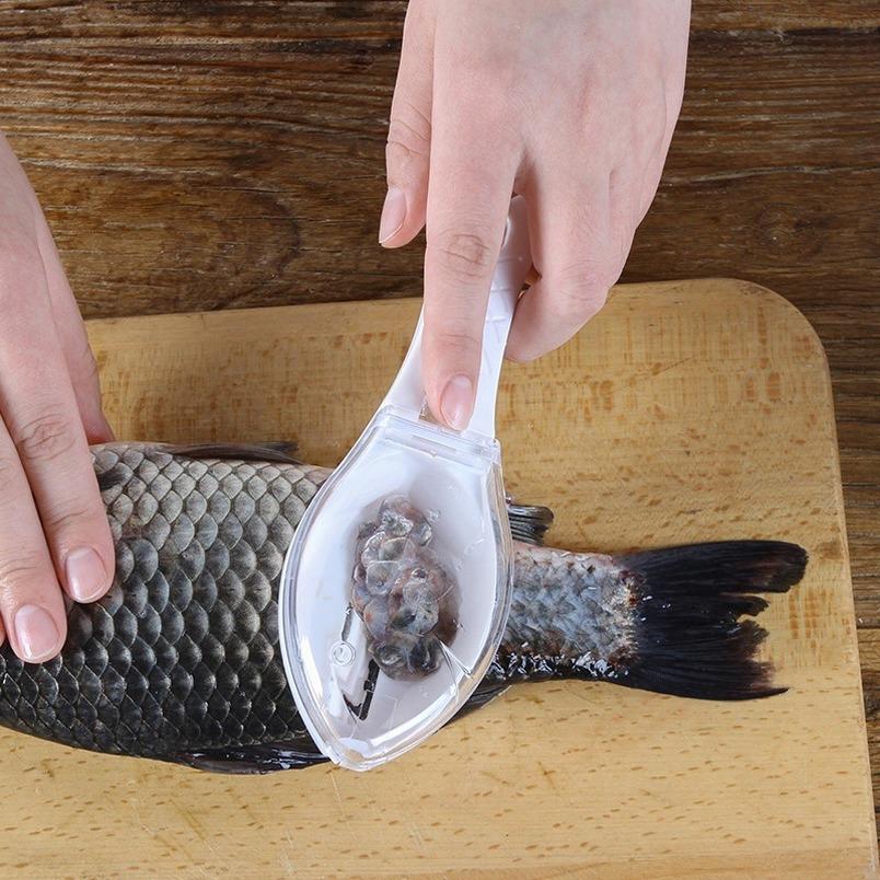 Plastic Fish Scales Scraper Fish Skin Brush Scraping Fishing Scale Brush Graters Remove Fish Knife Cleaning Peeler Scaler Scraper