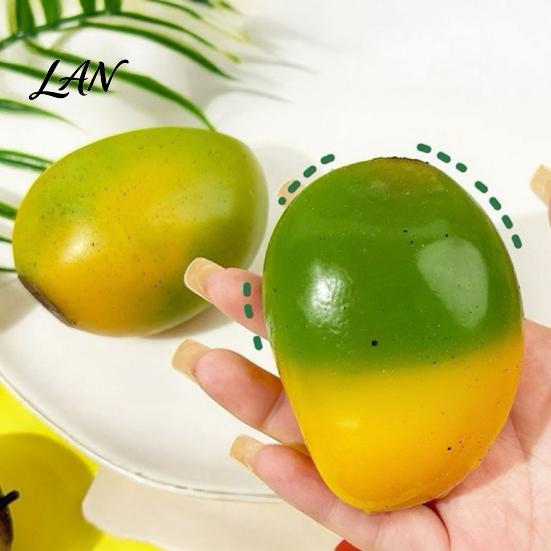 Interactive Sensory Toy Crunchy Mango Squeeze Stress Ball, Color Changing Fidget with Crisp Tactile Reliever Sound, High Elastic Decompression