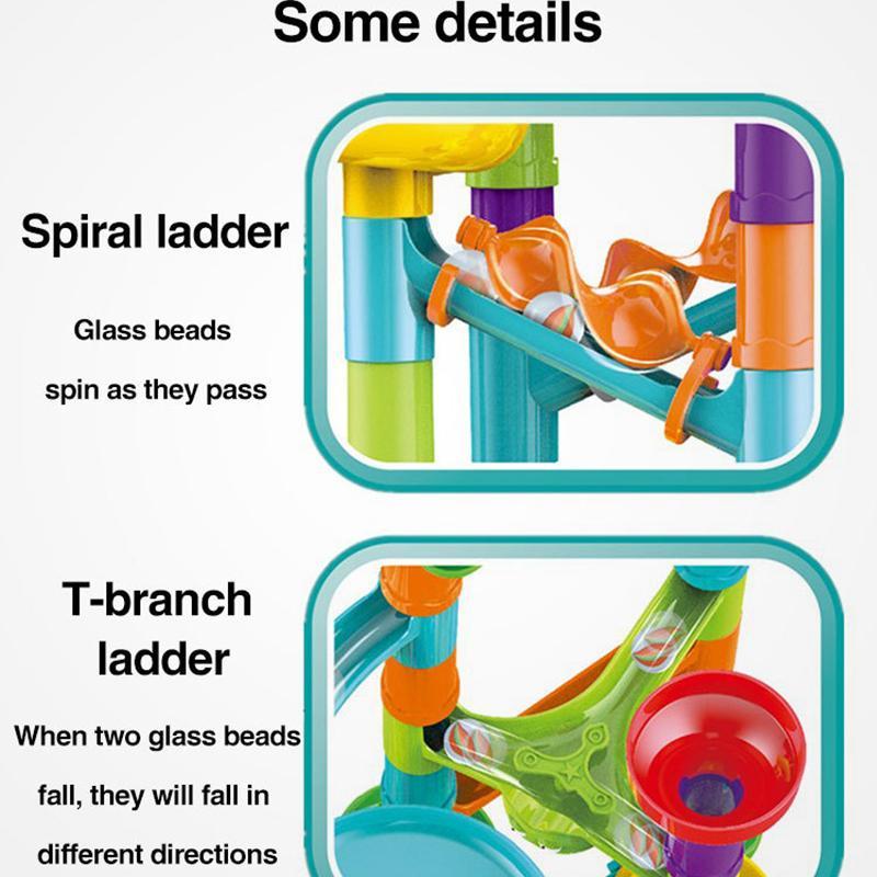 Marble Run Race Track Building Blocks Дети 3D Лабиринт Ball Roll Игрушка DIY Marble Run Race Coaster SetРождественский подарок