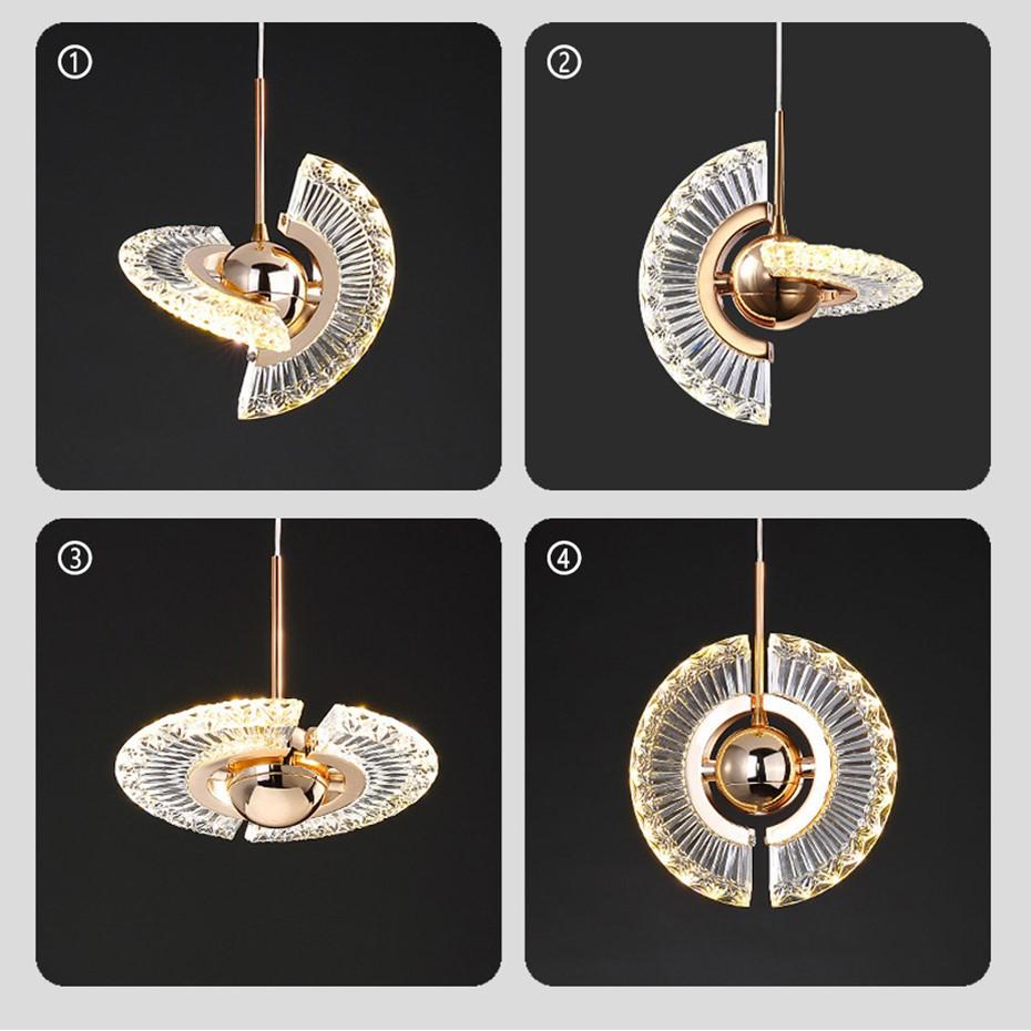 Nordic Lighting Ceiling Подвесной Светильник Вращающийся Мульти-Стиль Светодиодные Огни НЛО Домашнее Внутреннее Освещение Гостиная Искусство Декоративное