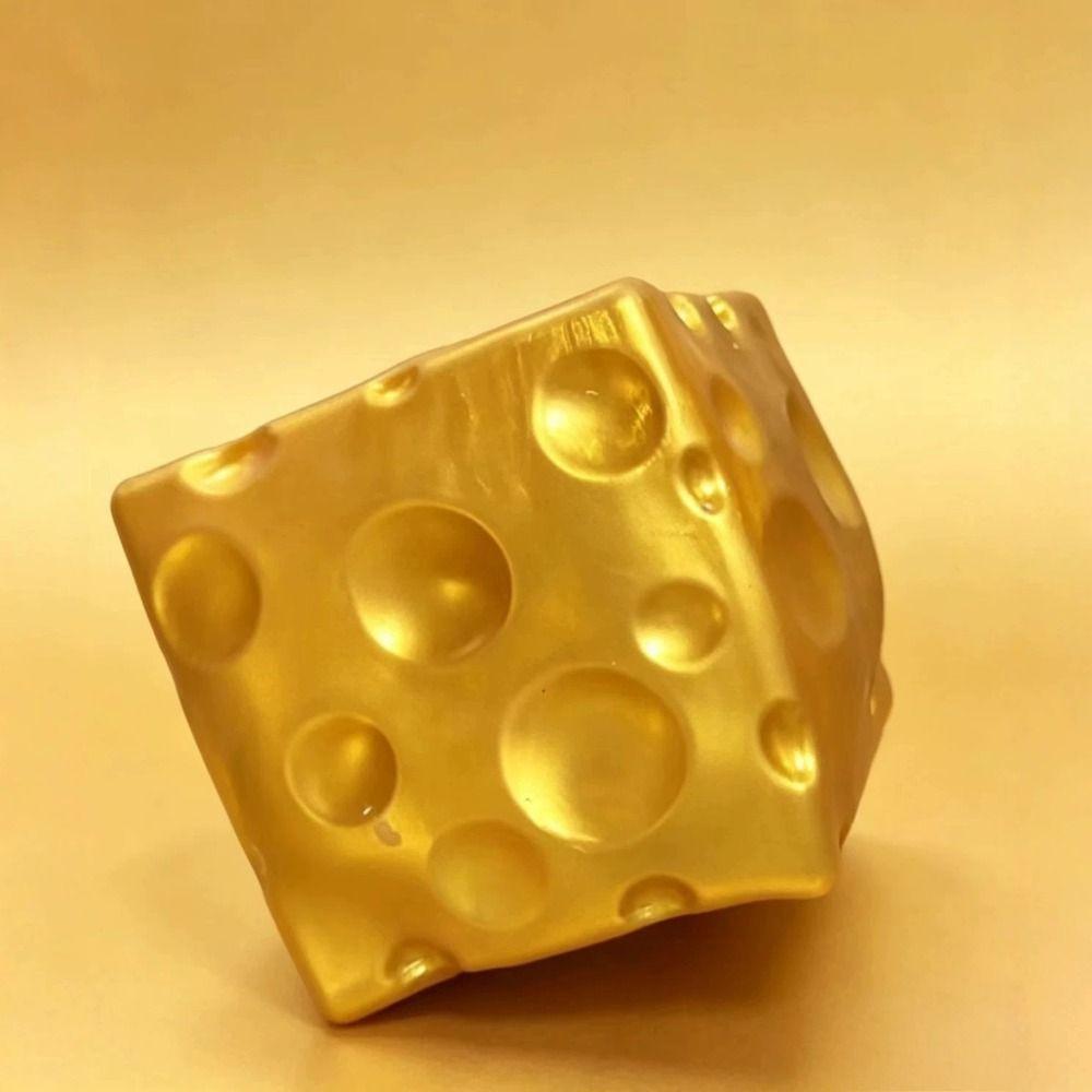 Super Soft Cheese Squeezed Cube Realistic Cheese Stress Ball Office Desk Toy